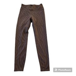 Savvi Leggings Abstract Print Size Medium Dark Blue Black Stretchy Like New